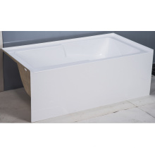 60" X 30-36" Three Alcove Bath with Integral Apron Tile Flange and Left-Hand Drain